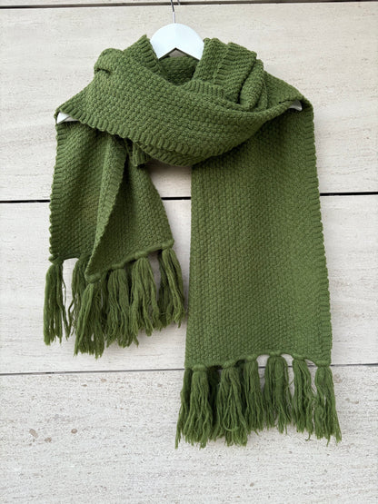 EL CABALLO. Bufanda verde mezcla