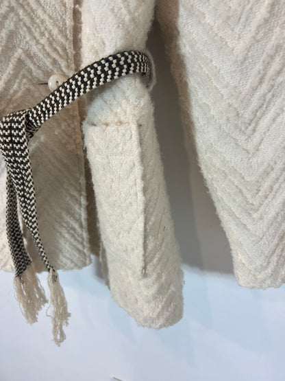 LA PETITE FRANÇAISE. Abrigo beige textura T.36