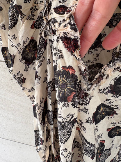 ULLA JOHNSON. Blusa estampada detalle manga