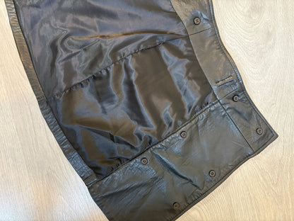 ZARA.Falda cruzada piel