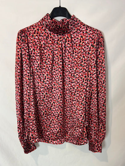 SFERA. Rose print satin blouse. T.S.