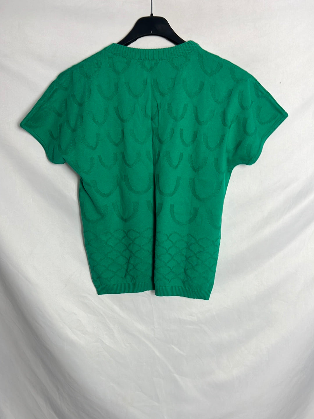 TROL. Top algodón verde textura. T M