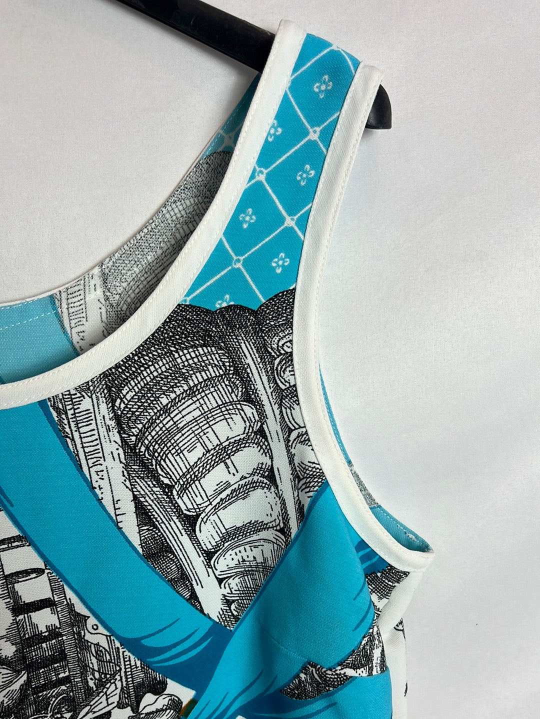 JAVALOY. Top blanco estampado. T L