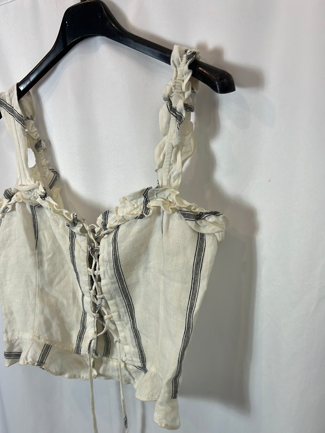 REFORMATION. Striped linen top Your(s)