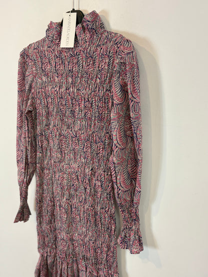 MARIA DE LA ORDEN. Vestido largo estampado nido de abeja. T S