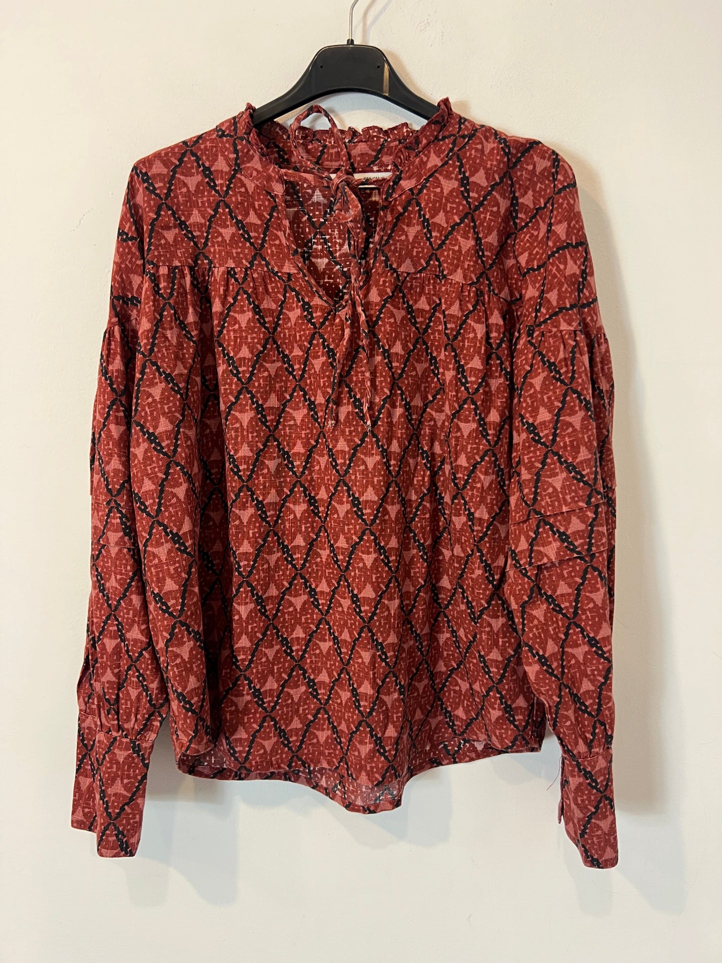 RENATTA&amp;GO. Printed burgundy blouse. TM