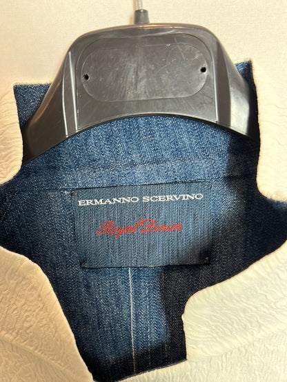 ERMANNO SCERVINO. Chaqueta blanca textura. T 44 (L)