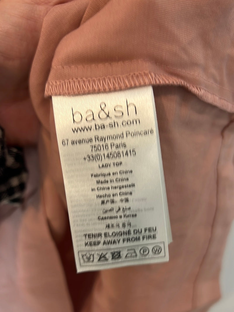 BA&SH. Blusa rosa palo detalle mangas. T 0 (XS)