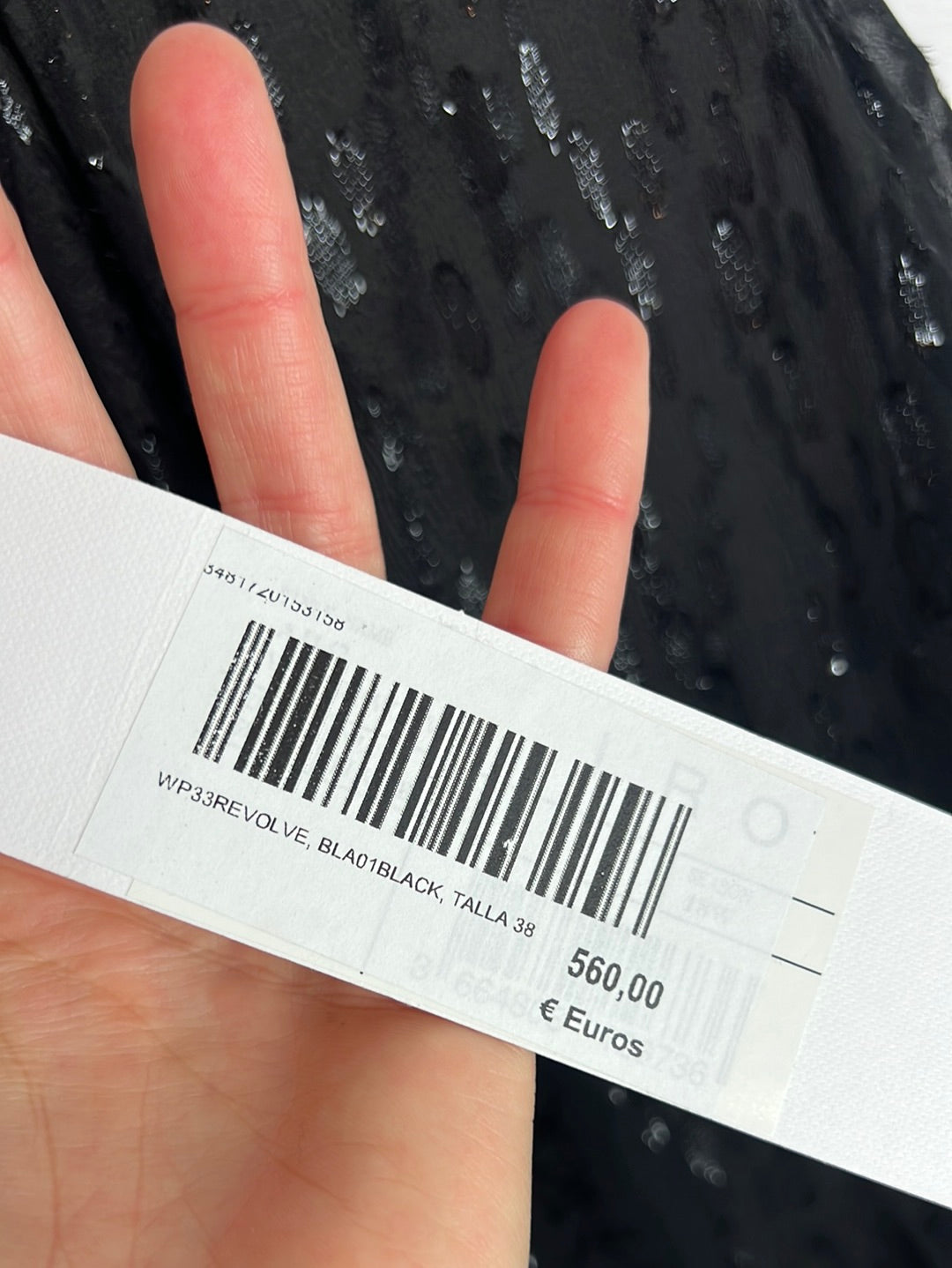 IRO. Vestido seda negro brillo. T 38