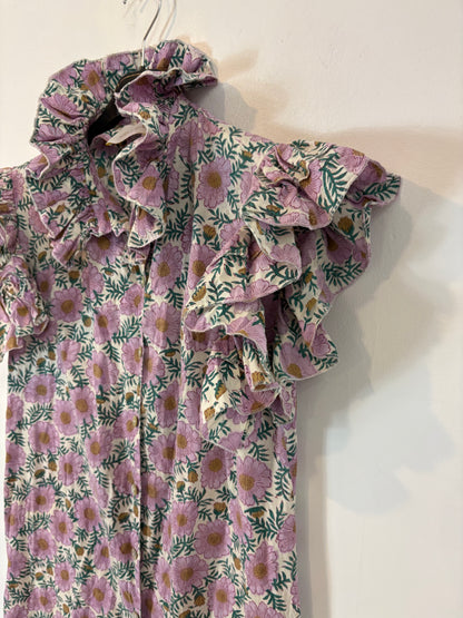 BYAN. Vestido volantes flores T.s