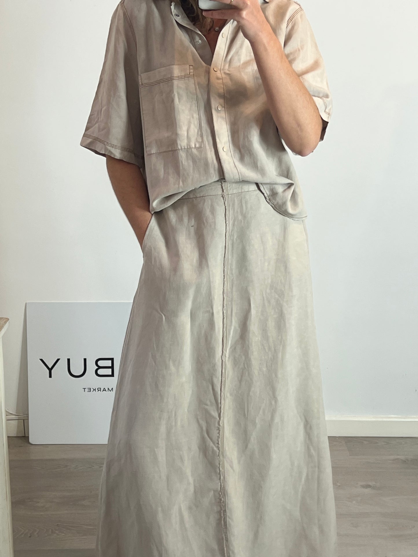 PARFOIS. Long skirt with seams M