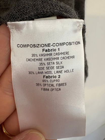 STELLA McCARTNEY. Contrast cashmere and silk sweater. T 40 (S/M)