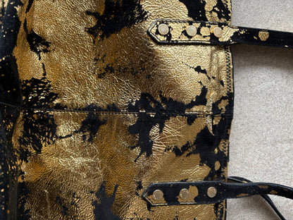 ZADDIG & VOLTAIRE. Bolso tote piel dorados