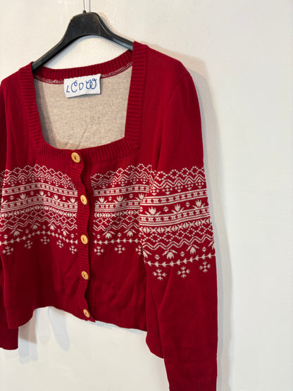 LA CASITA DE WENDY. Chaqueta roja greca merino