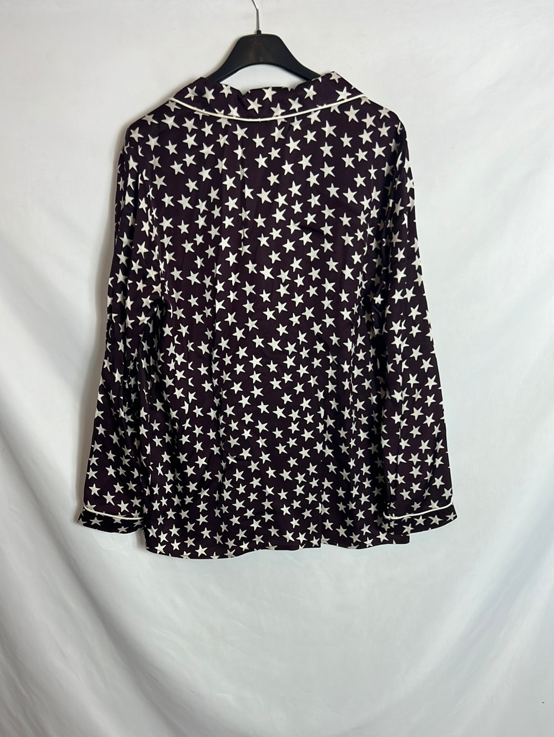 LOVE STORIES. Blusa color berenjena estrellas. T L