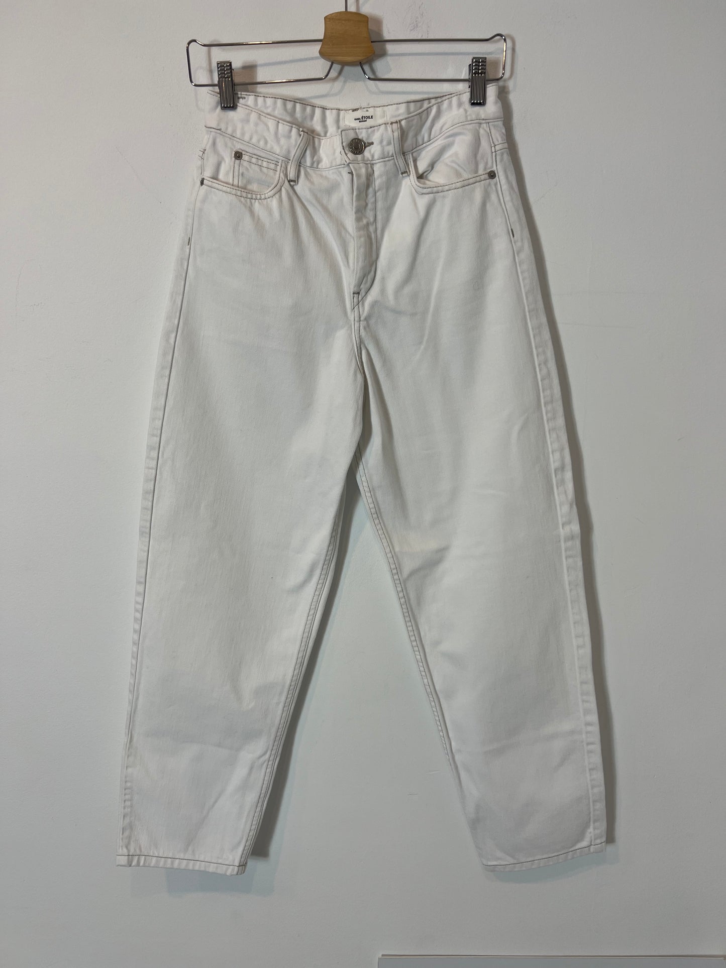 ISABEL MARANT. White denim trousers, size 34