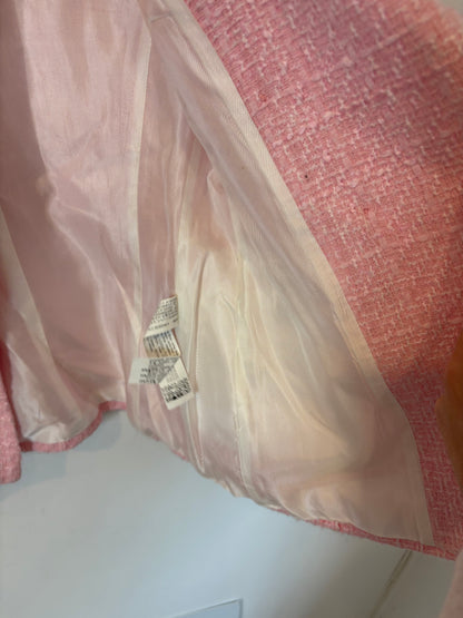 ZARA. Blazer tweed rosa. T XS