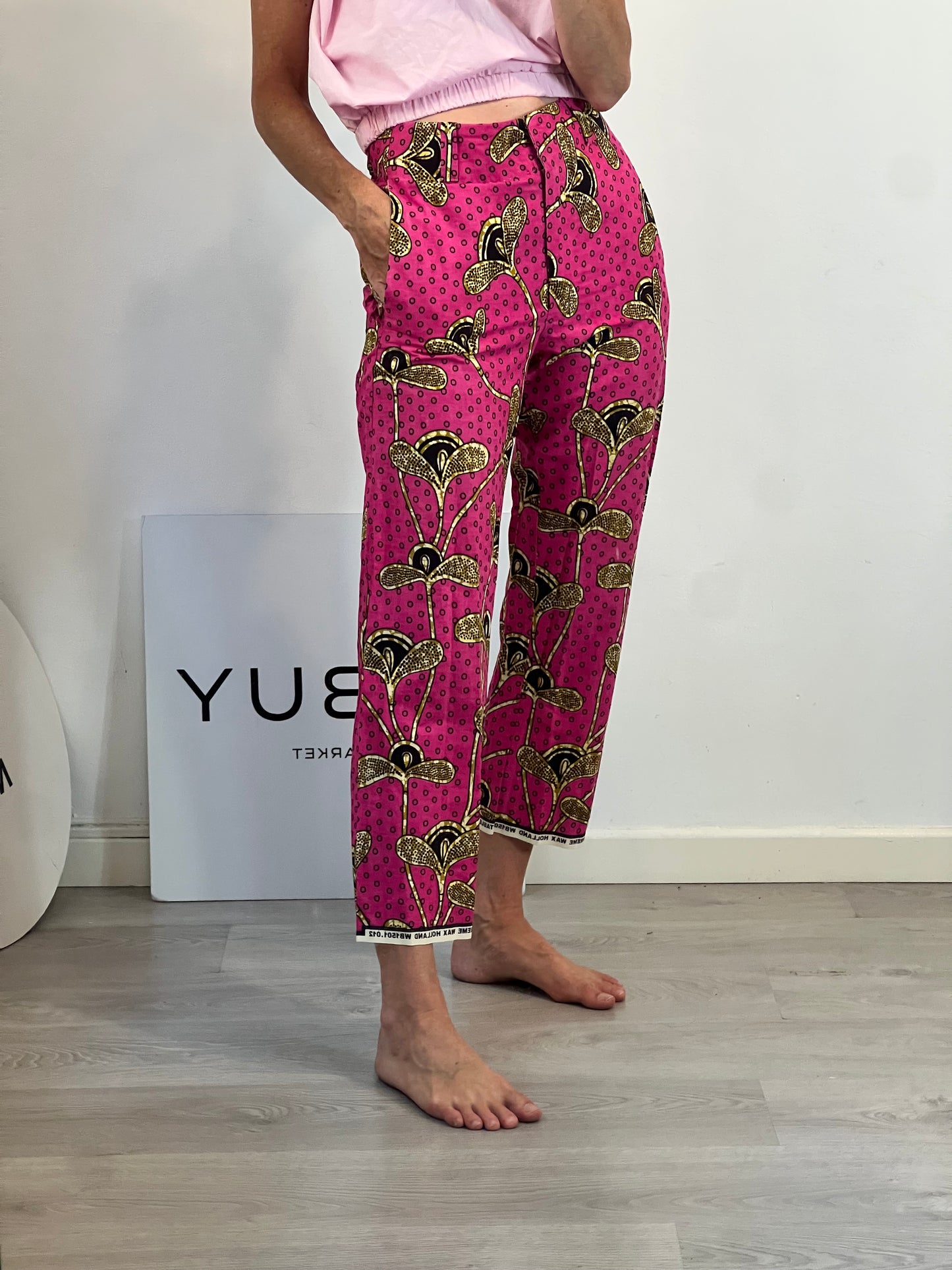 RAPTUS & ROSE. Pantalón rosa estampado