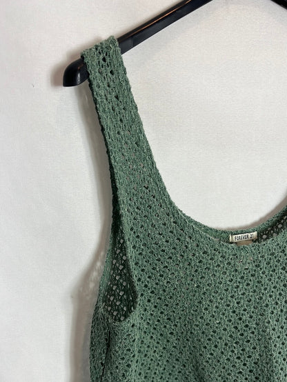 FOREVER 21. Top verde calado. T S
