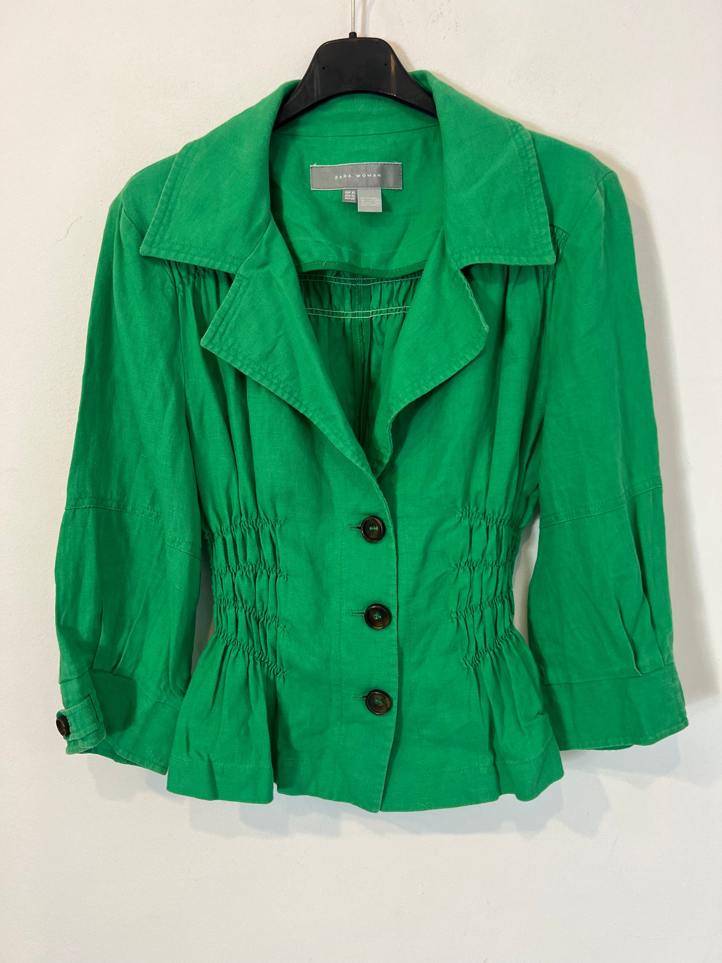 ZARA. Chaqueta lino vintage T.XL(M)