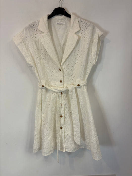 BISOU´S PROJECT. Vestido coro blanco troquelado. T S