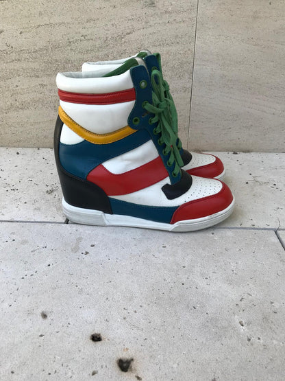 MARC BY MARC JACOBS. Botines piel colores cuña interior. T 38