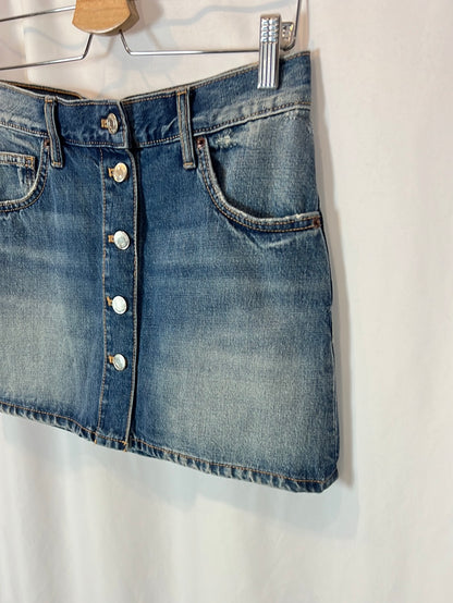 ZARA. falda vaquera botones T.s