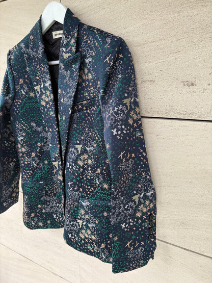 ZADIG & VOLTAIRE. Blazer azul bordados