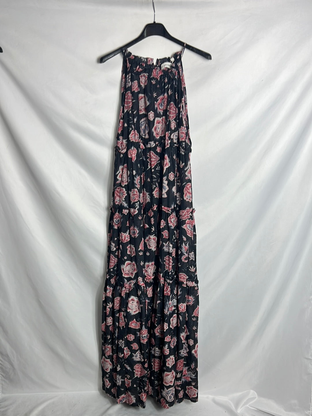 ISABEL MARANT ETOILE. Long floral halterneck dress. Size 40