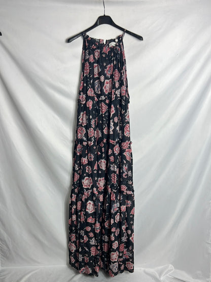 ISABEL MARANT ETOILE. Long floral halterneck dress. Size 40