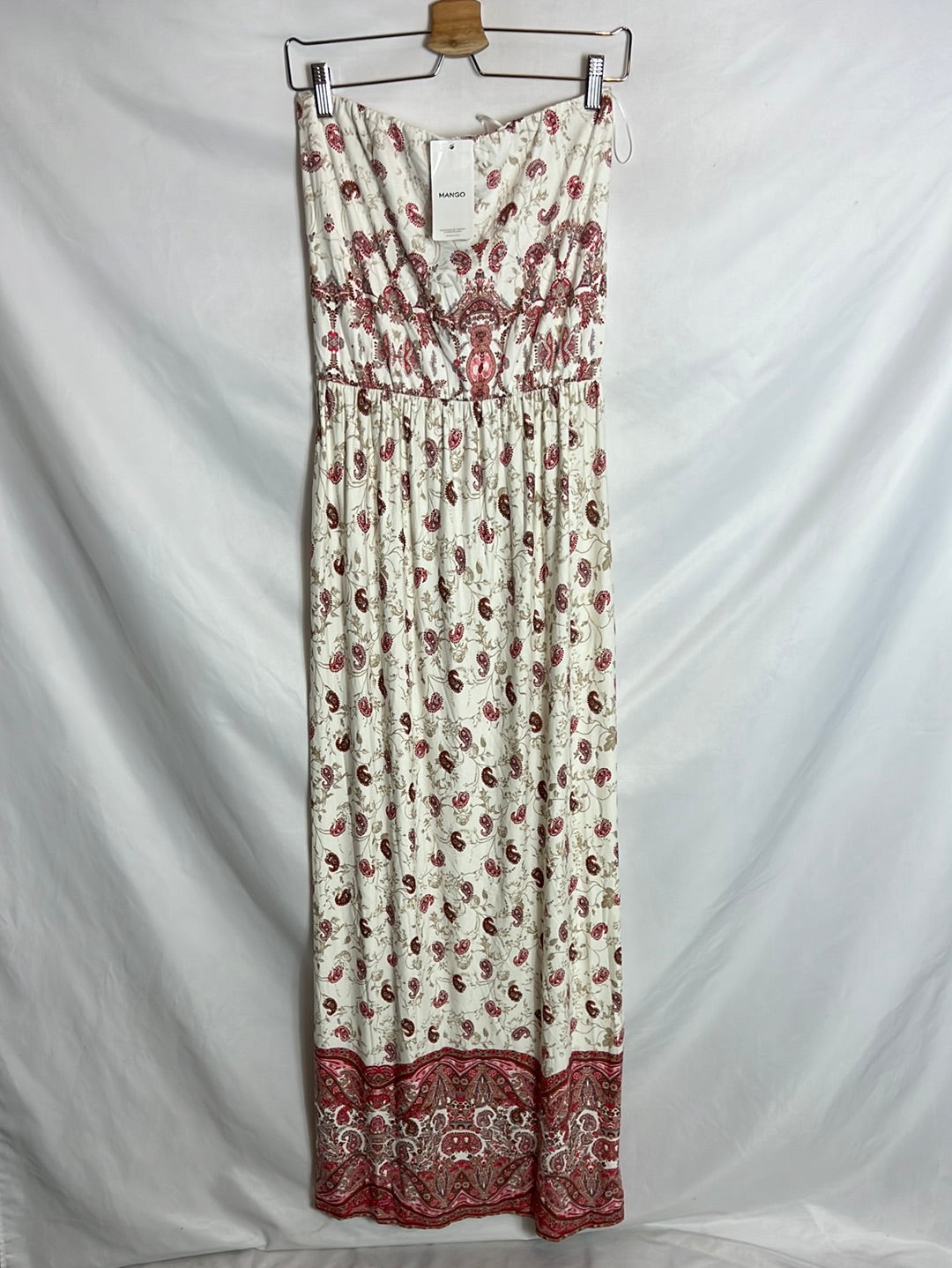 MANGO. Long strapless dress Ts