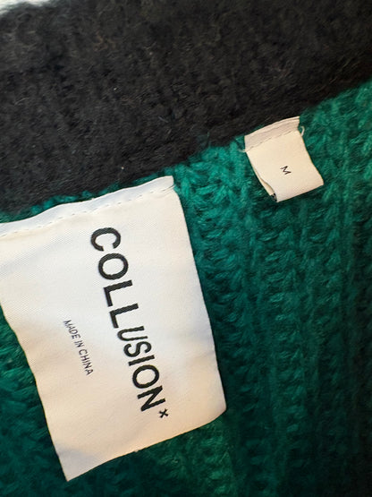 COLLUSION. Jersey largo cuadros colores. T M