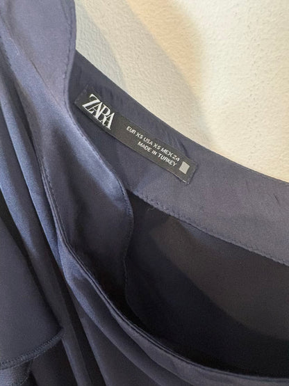 ZARA. Mono largo azul asimetrico