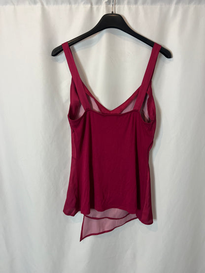 TRUCCO. Top rosa doble textura. T M