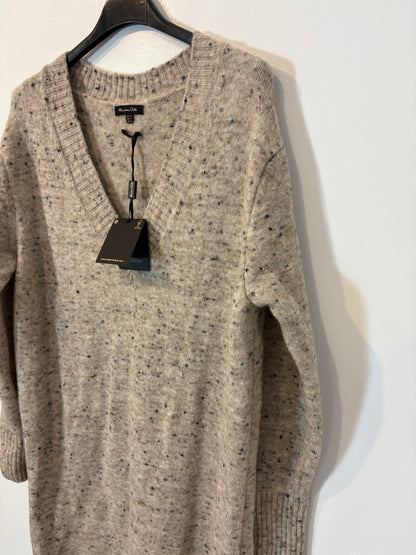 MASSIMO DUTTI. Vestido punto jaspeado con lana