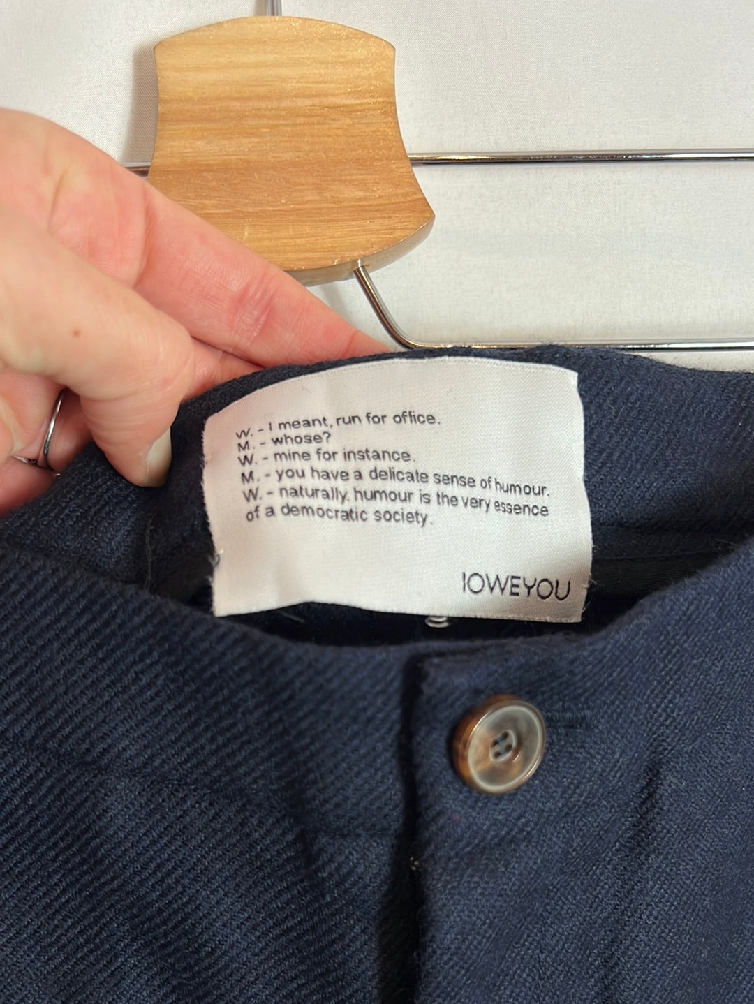 THEIOUPROJECT. Blue wool skort. T 38