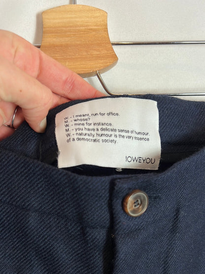 THEIOUPROJECT. Blue wool skort. T 38