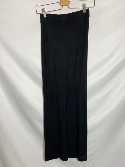 ZARA. Falda larga negra fluida T.S