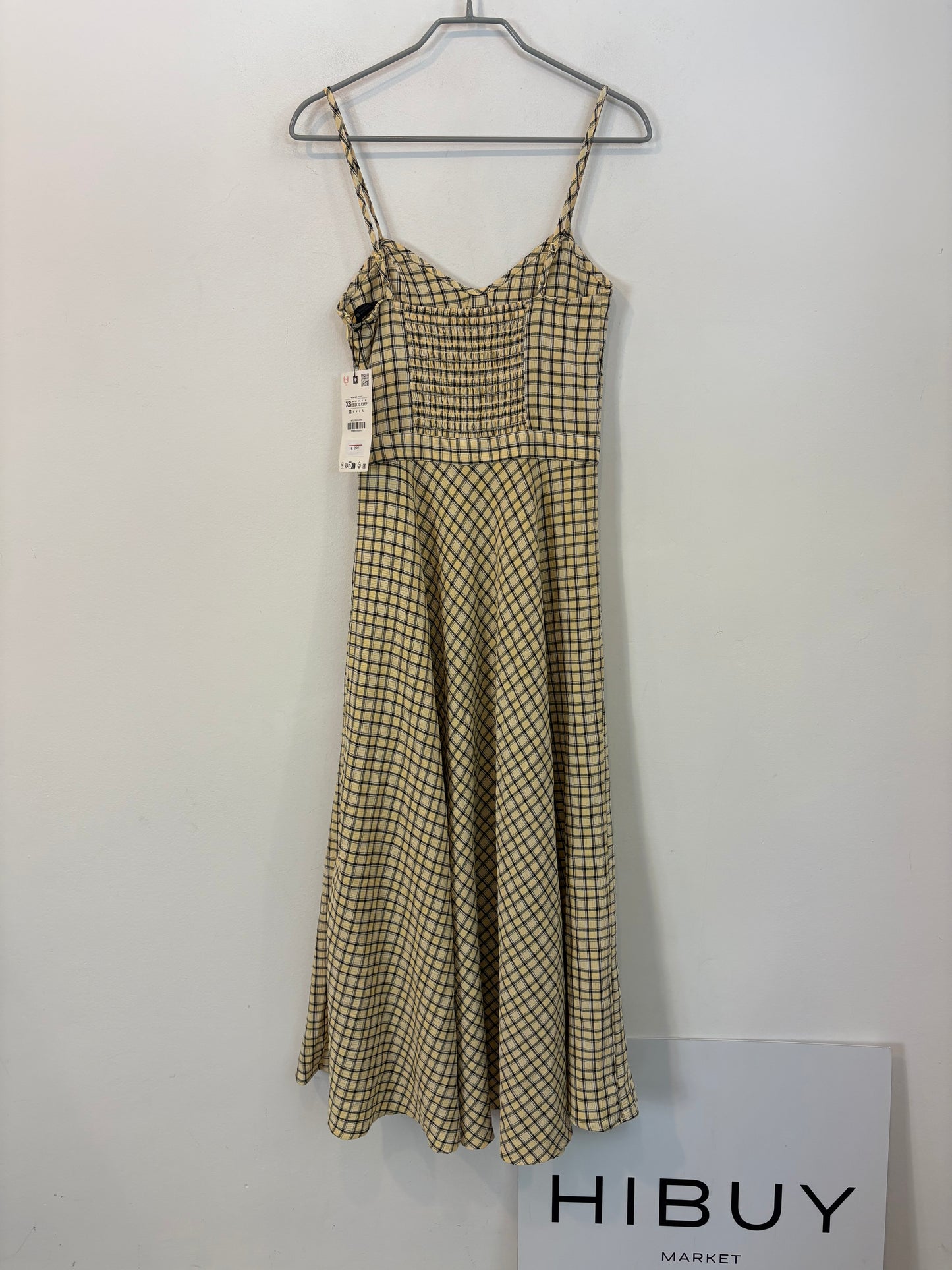 ZARA. Vestido midi pastel vuelo