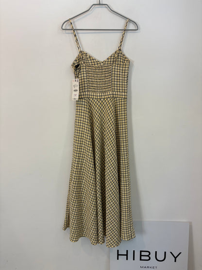ZARA. Vestido midi pastel vuelo