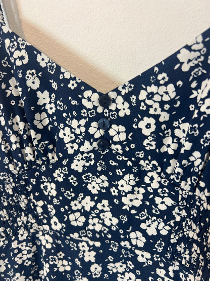 ZARA. Vestido midi estampado flores. T XS
