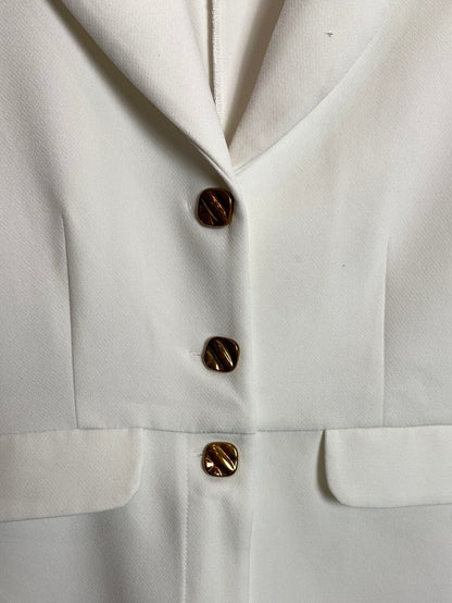 ZARA. Mono blanco botones T.XS