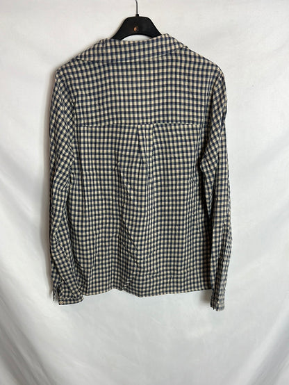 POLIN ET MOI. Blusa cuadros tricolor. TM