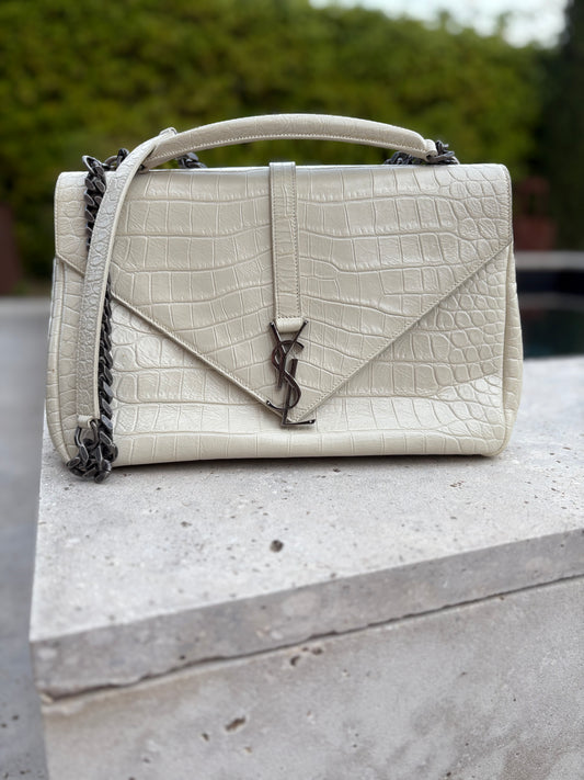 YVES SAINT LAURENT. Bolso collage large piel