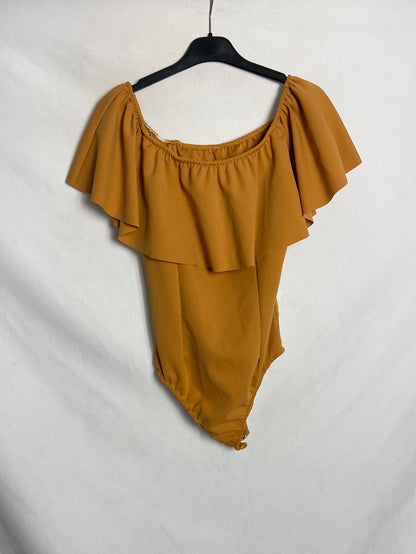 OTRAS. Body mostaza volante. T S/M