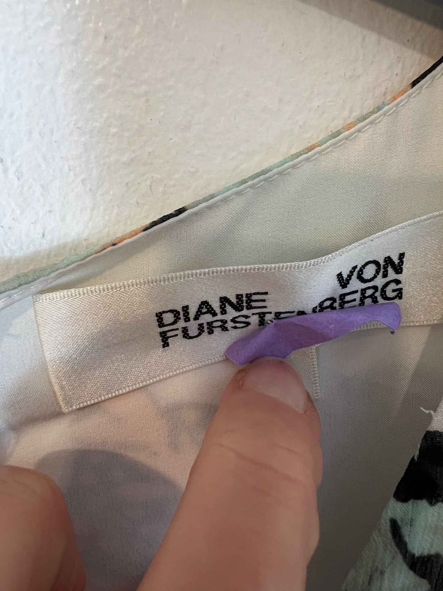 DIANE VON FURSTENBERG. Printed viscose maxi dress. Size 2 (M)