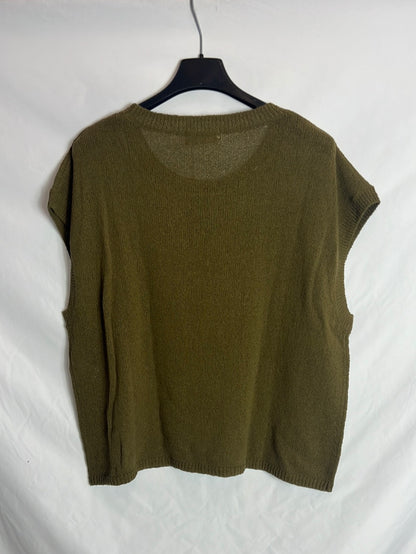 ESE O ESE. Top punto verde oscuro. T L