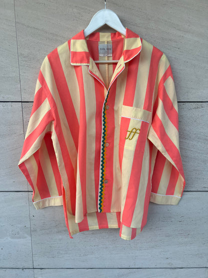 FORTE FORTE. Camisa rayas bicolor iniciales. T 1(S)