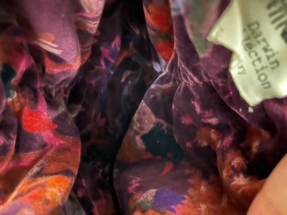 DARWIN COLLECTION. Bolso flores terciopelo