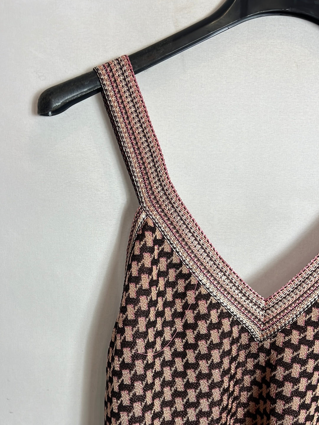 ZARA.Top estampado brillos T.s